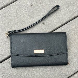 Kate Spade Elegant Black Wristlet Clutch